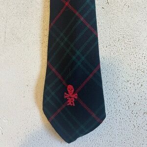 Rugby Ralph Lauren night watch plaid skull old boys tie